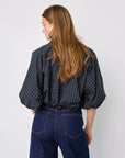 SISTERS POINT BLAZER NELLY-JA1 JACKET NAVY CHECK