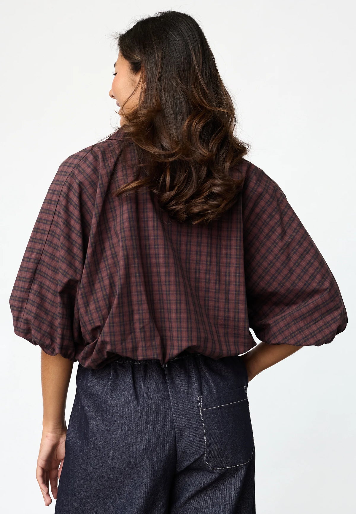 SISTERS POINT BLAZER NELLY-JA1 JACKET BERRY CHECK