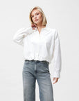 CATWALK JUNKIE BLOUSE TUCK IN EFFECT OFF WHITE