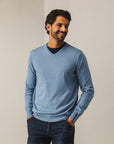 STATE OF ART PULLOVER BASIS MET V-HALS GRIJSBLAUW