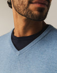 STATE OF ART PULLOVER BASIS MET V-HALS GRIJSBLAUW