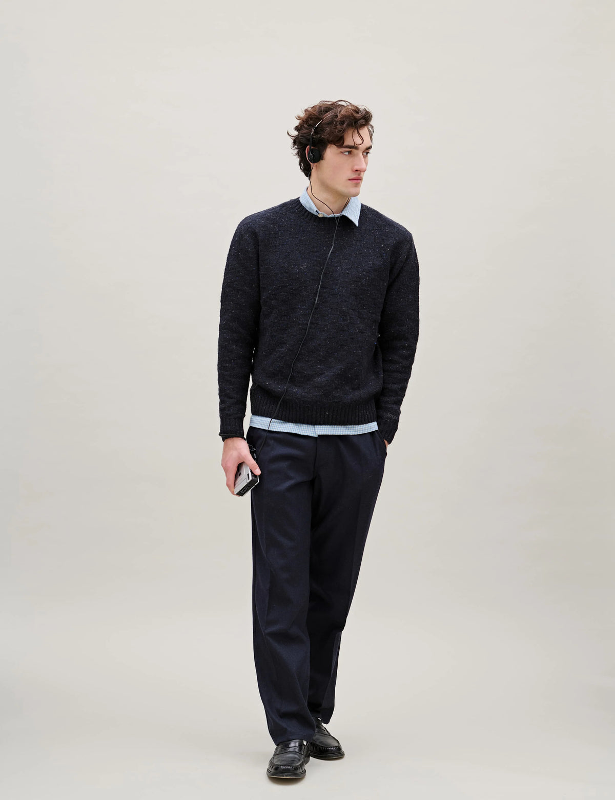 FORÉT PANTS CLAY WOOL NAVY