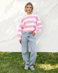 CATWALK JUNKIE SWEATER OVERSIZED STRIPED LONGSLEEVE ROSEBLOOM