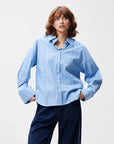 CATWALK JUNKIE BLOUSE DOUBLE PLACKET STRIPE RIVIERA