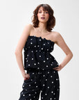 CATWALK JUNKIE TOP DOTTED SPAGHETTI BLACK