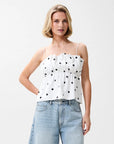 CATWALK JUNKIE TOP DOTTED SPAGHETTI OFF WHITE