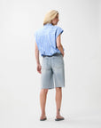 CATWALK JUNKIE BLOUSE SLEEVELESS TUCK IN BRUNNERA BLUE