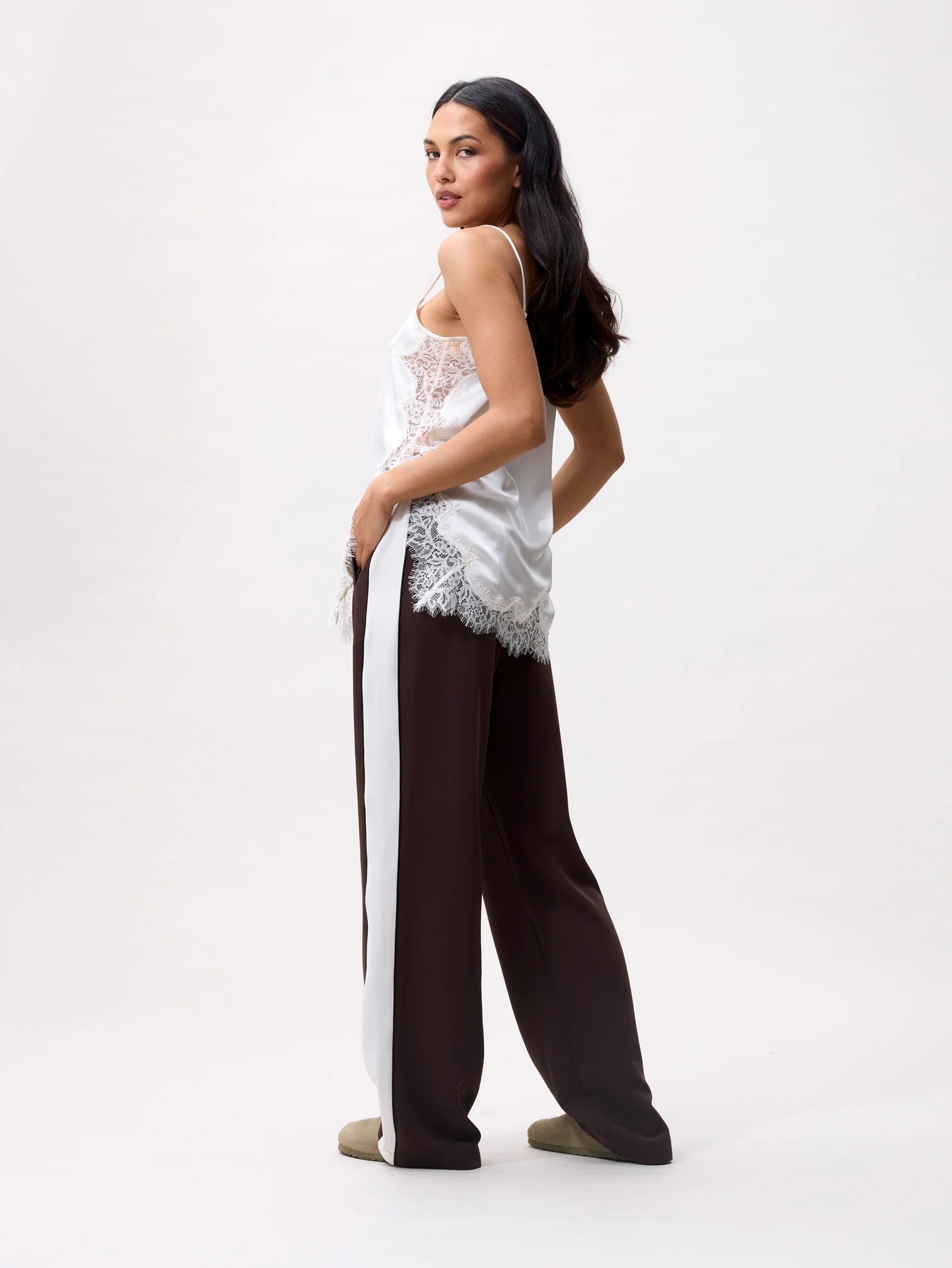CATWALK JUNKIE TOP LACE SPAGHETTI CREAM
