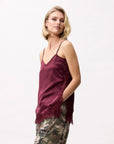 CATWALK JUNKIE TOP LACE SPAGHETTI MERLOT