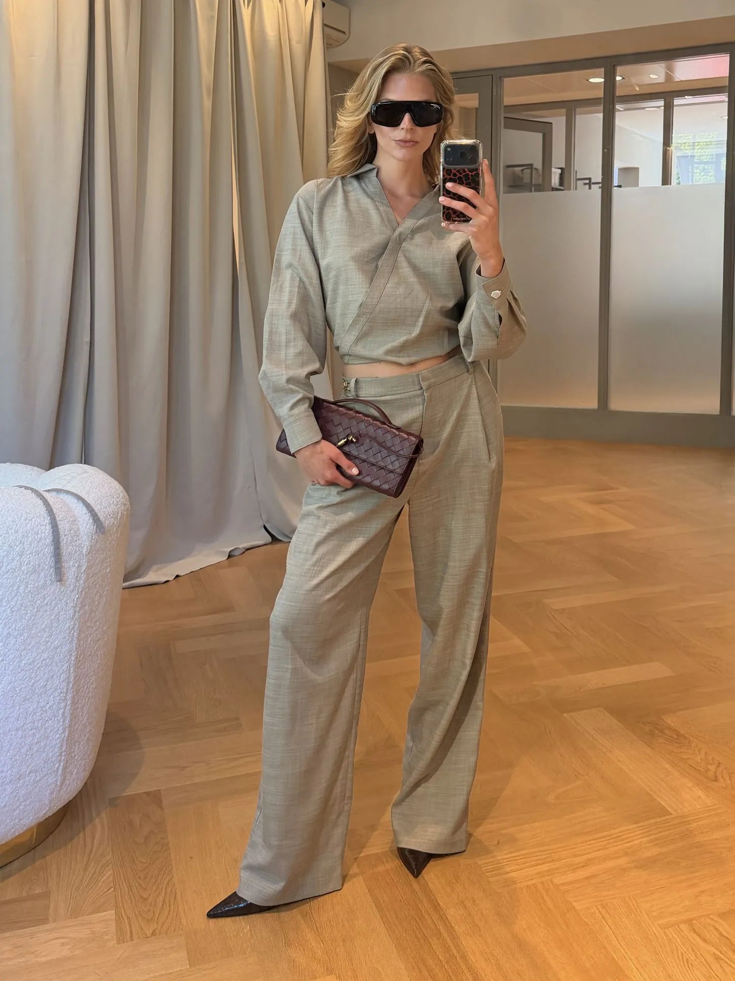 FIFTH HOUSE PANTS OZZY BROEK HUMMUS
