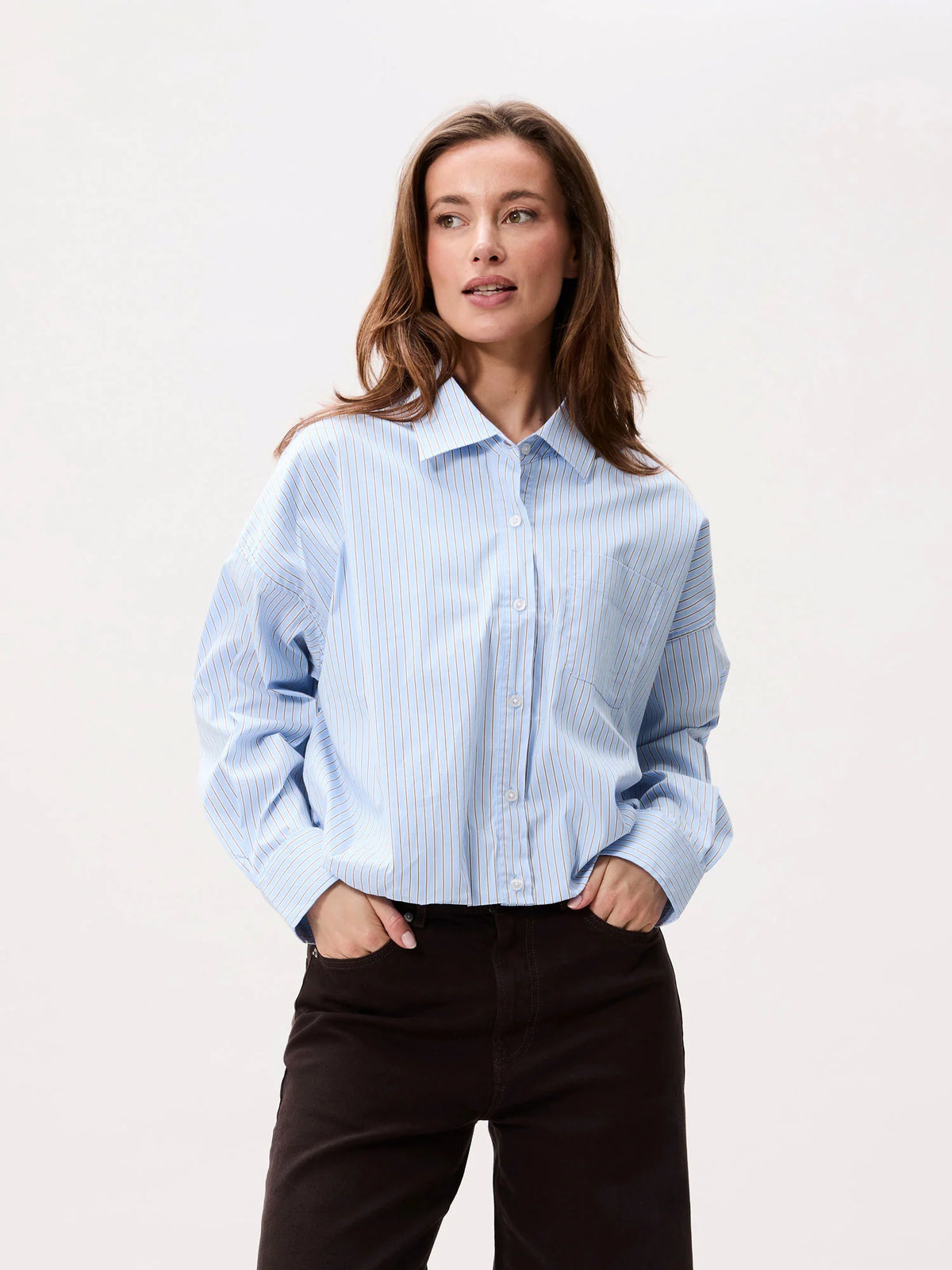 CATWALK JUNKIE BLOUSE TUCK-IN BLUE