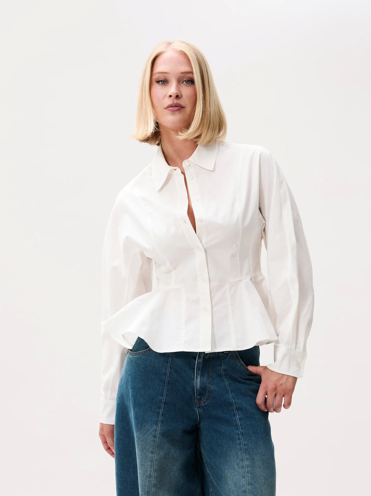CATWALK JUNKIE BLOUSE PEPLUM CREAM