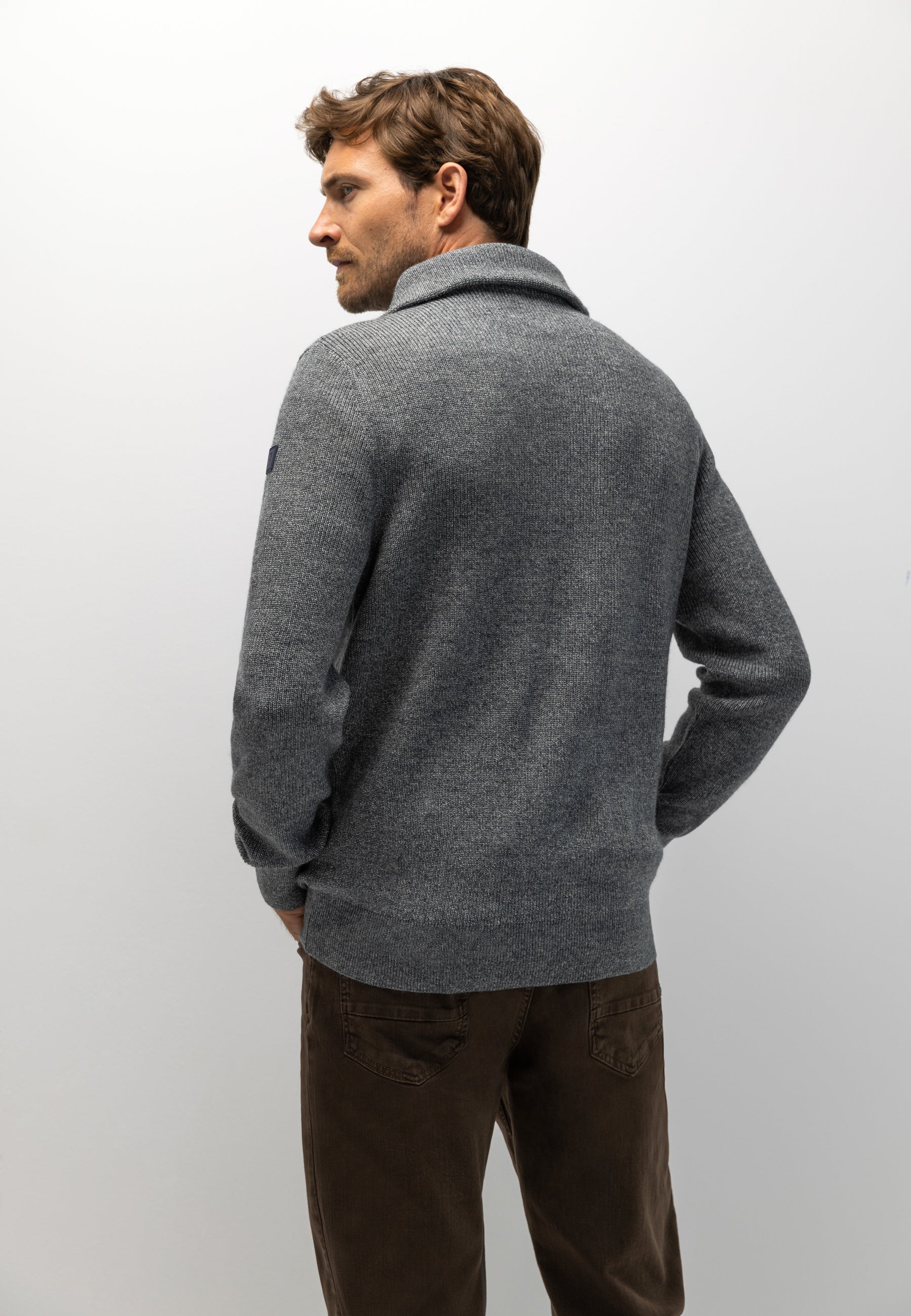 STATE OF ART PULLOVER SCHIPPERSTRUI BIOLOGISCH KATOEN DONKERBLAUW/GRINT