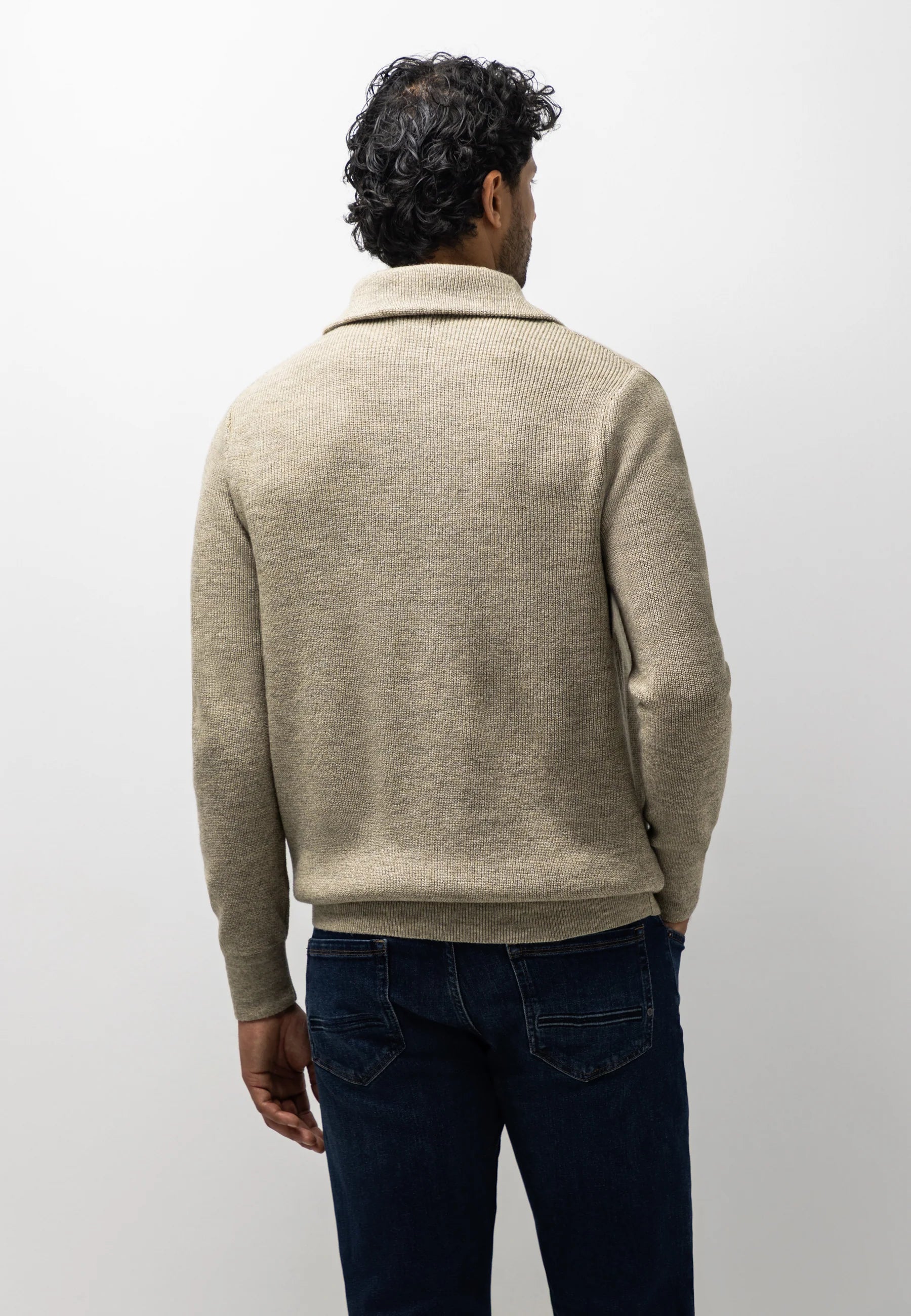 STATE OF ART PULLOVER SCHIPPERSTRUI BIOLOGISCH KATOEN TAUPE/MANGO