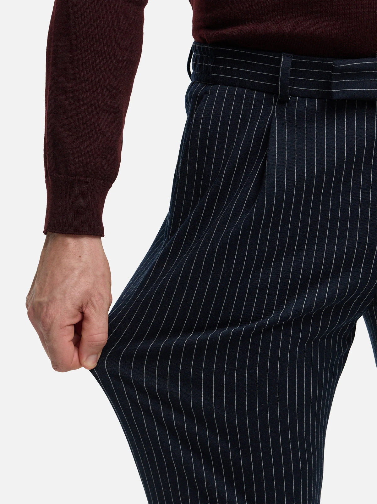 ZUITABLE PANTS DICONNOR STRIPE DARK NAVY