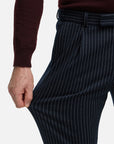 ZUITABLE PANTS DICONNOR STRIPE DARK NAVY