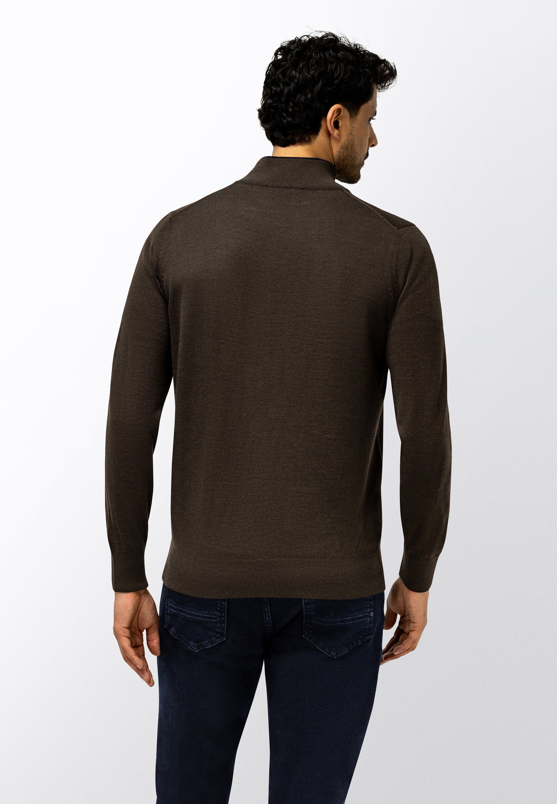 STATE OF ART ATELIER PULLOVER MET MERINOWOL DONKERBRUIN