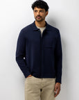 STATE OF ART ATELIER VEST GEBREID MET MERINOWOL DONKERBLAUW