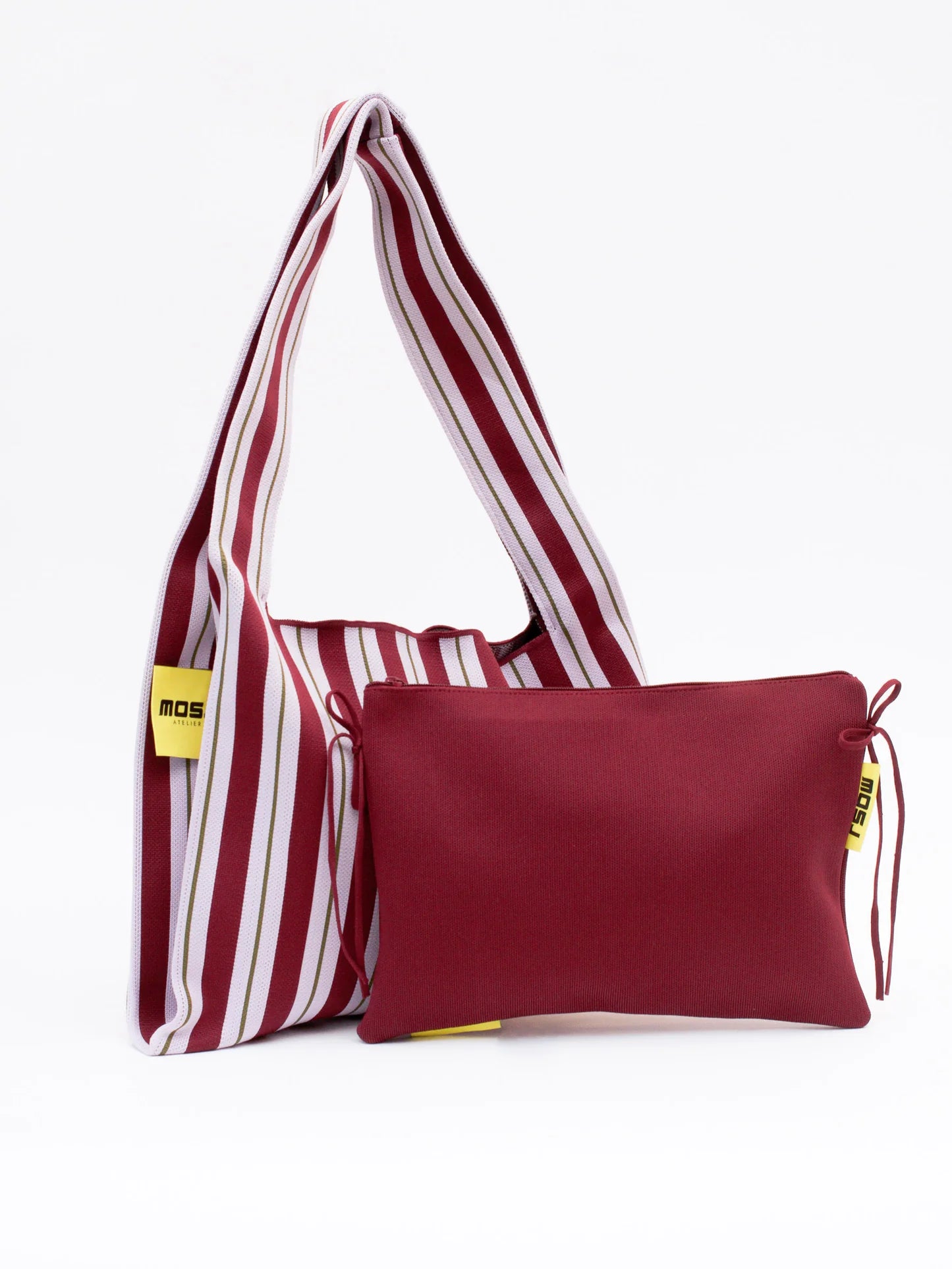 MOSJ ATELIER TAS THE BURGUNDY BOXER BAG