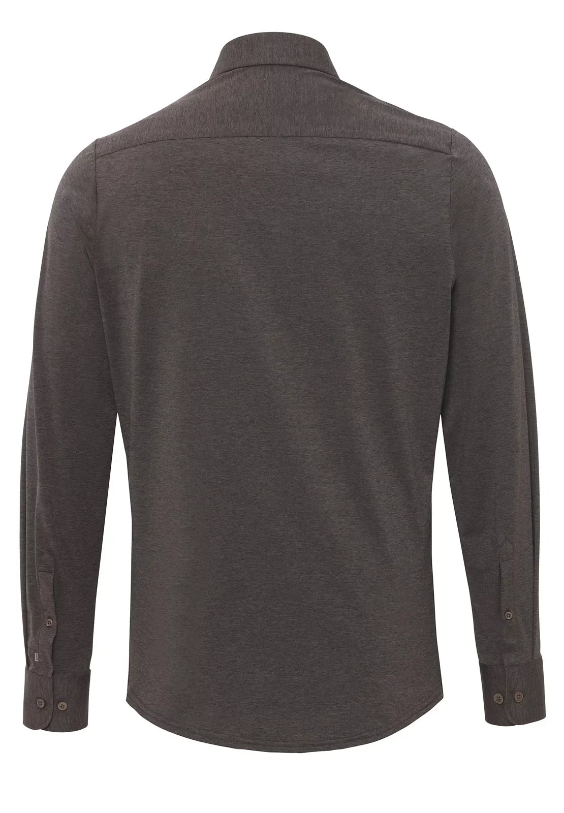 PURE H. TICO OVERHEMD THE FUNCTIONAL SHIRT DARK BROWN PLAIN