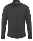 PURE H. TICO OVERHEMD THE FUNCTIONAL SHIRT PLAIN ANTHRACITE
