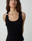 LAAGAM TOP EDEN TANK TOP BLACK