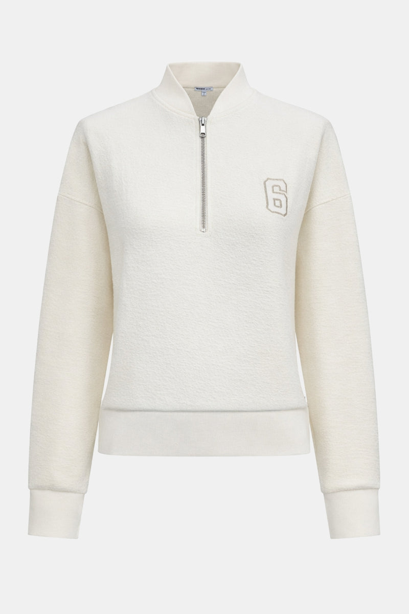 PENN&amp;INK N.Y SWEATER ZIPPER ECRU