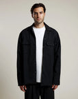 AEDEN OVERSHIRT ALBANO SHIRT BLACK