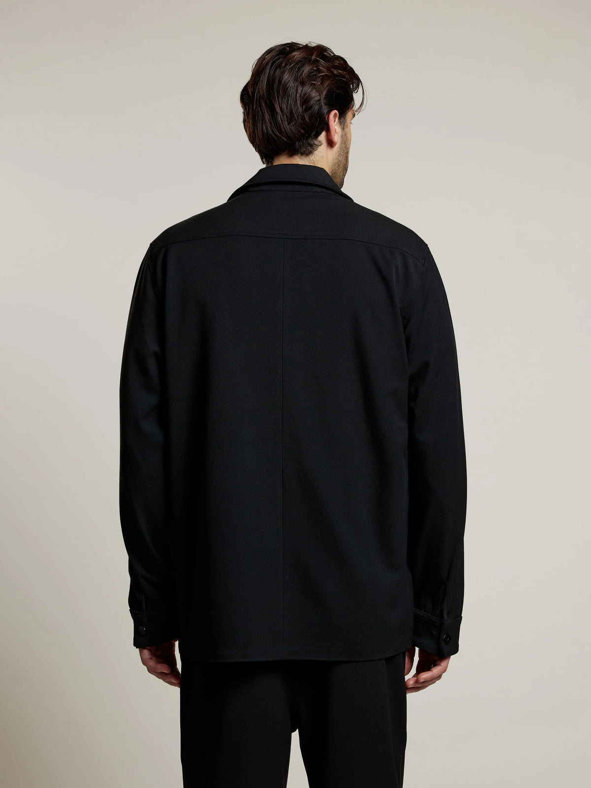 AEDEN OVERSHIRT ALBANO SHIRT BLACK