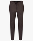 CAVALLARO PANTS ZEDENIO BROEK REGULAR FIT DARK BROWN MELANGE