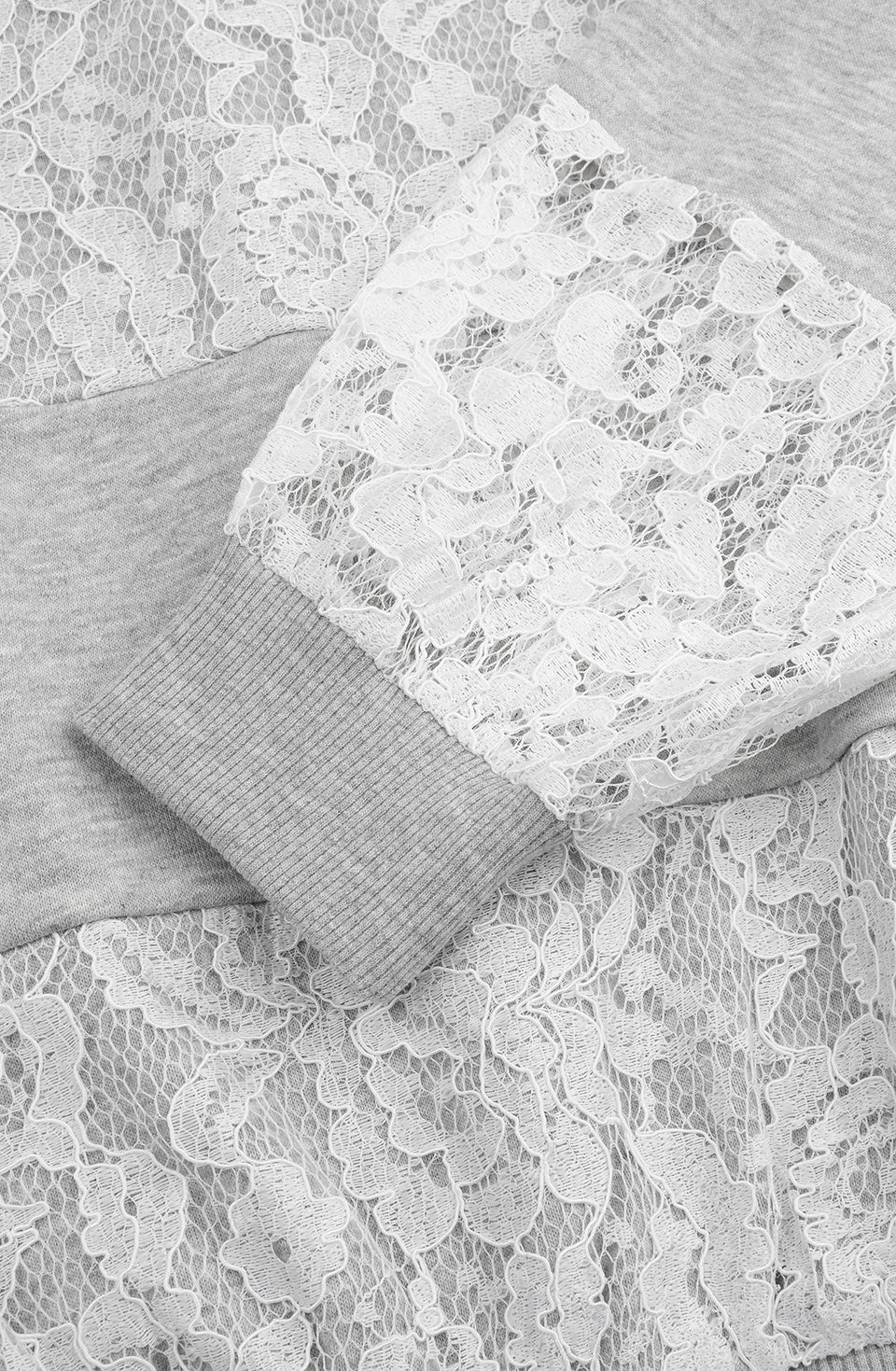 STUDIO AMAYA SWEATER LACE OVERSIZED GREY