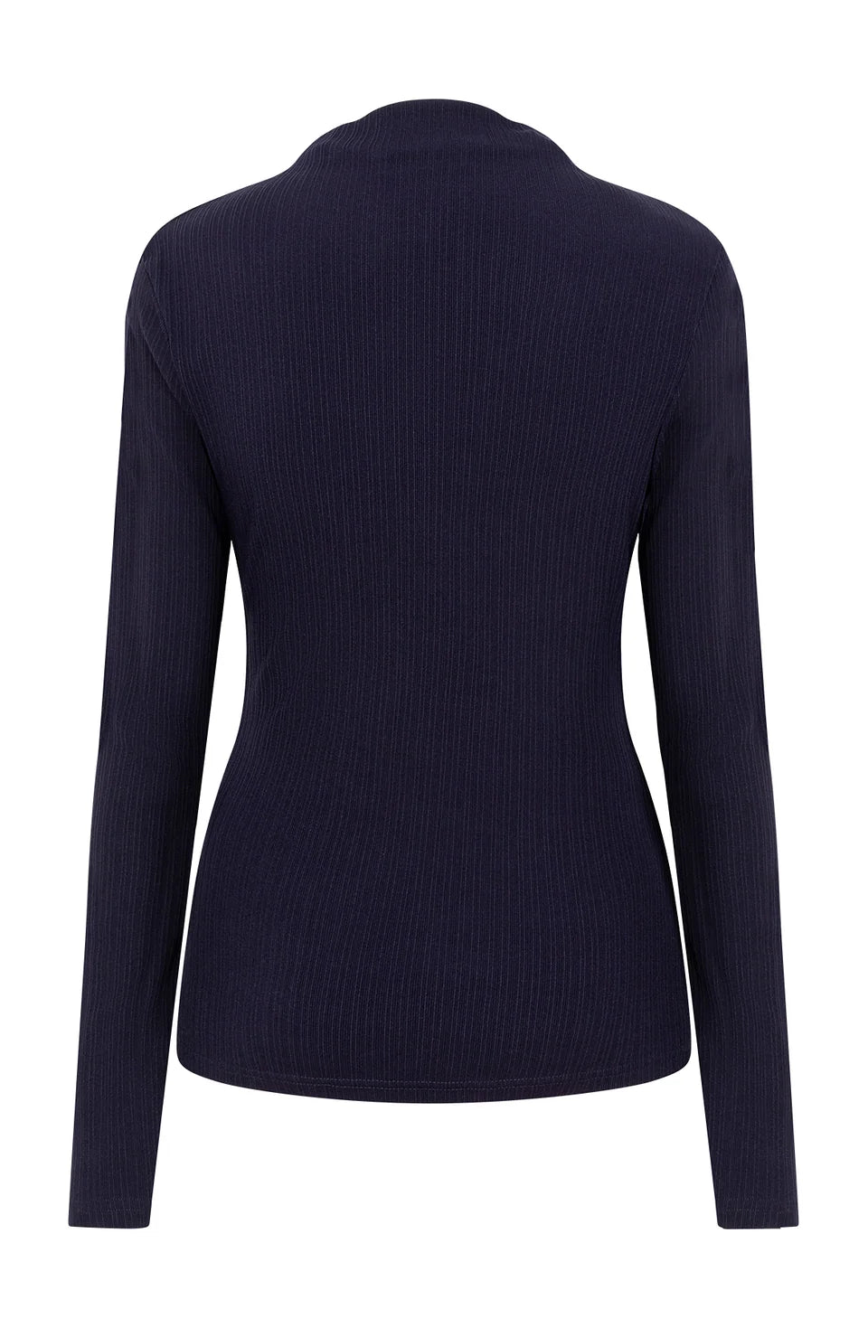 STUDIO AMAYA TOP BO LONGSLEEVE HIGH NECK DRAPED NAVY
