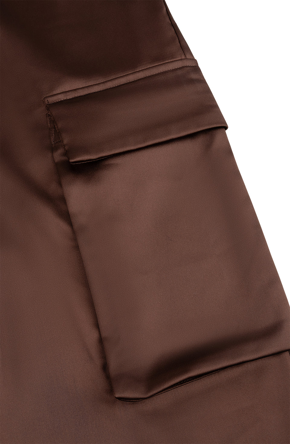 STUDIO AMAYA PANTS ADIRA CARGO SATIN BROWN