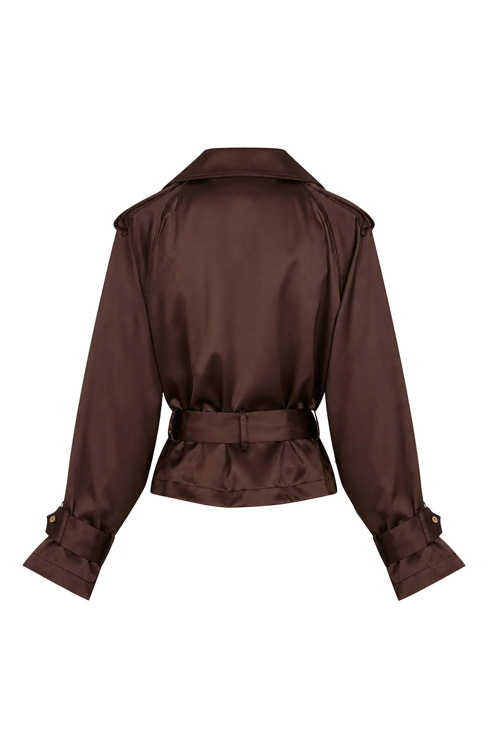 STUDIO AMAYA BLOUSE ELISSE JACKET SATIN BROWN