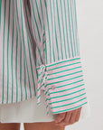 EDITED BLOUSE JURI SHIRT PINK/GREEN STRIPE