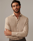 CAVALLARO OVERHEMD FERRUCINI SLIM FIT SAND