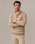 CAVALLARO PULLOVER DEMEZIO HALF BUTTON TRUI SAND MELANGE