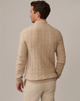 CAVALLARO PULLOVER DEMEZIO HALF BUTTON TRUI SAND MELANGE
