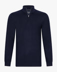 CAVALLARO PULLOVER MERINO HALF ZIP TRUI DARK BLUE