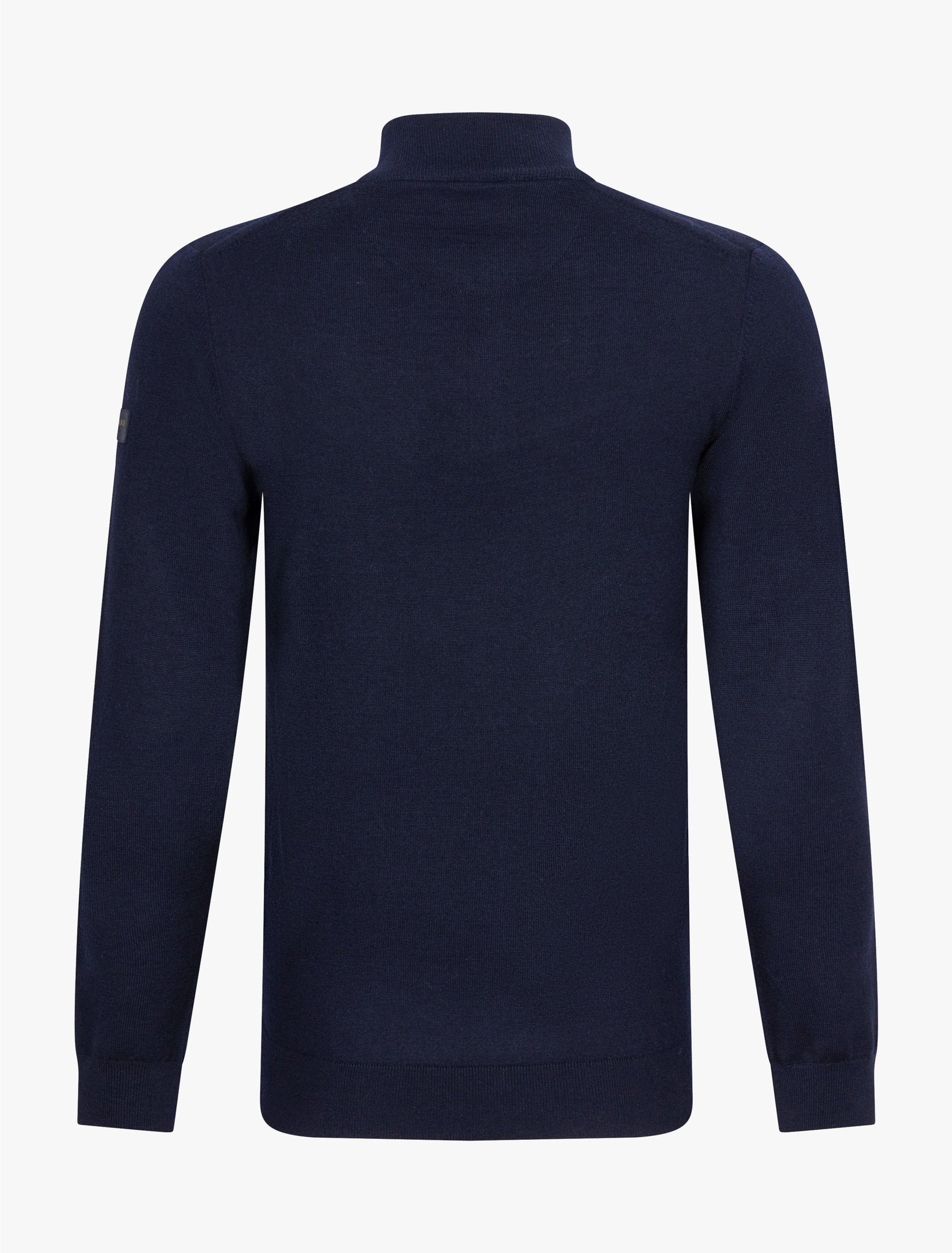 CAVALLARO PULLOVER MERINO HALF ZIP TRUI DARK BLUE