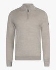 CAVALLARO PULLOVER MERINO HALF ZIP TRUI LIGHT TAUPE