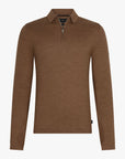 CAVALLARO PULLOVER MERINO ZIP POLO TAUPE