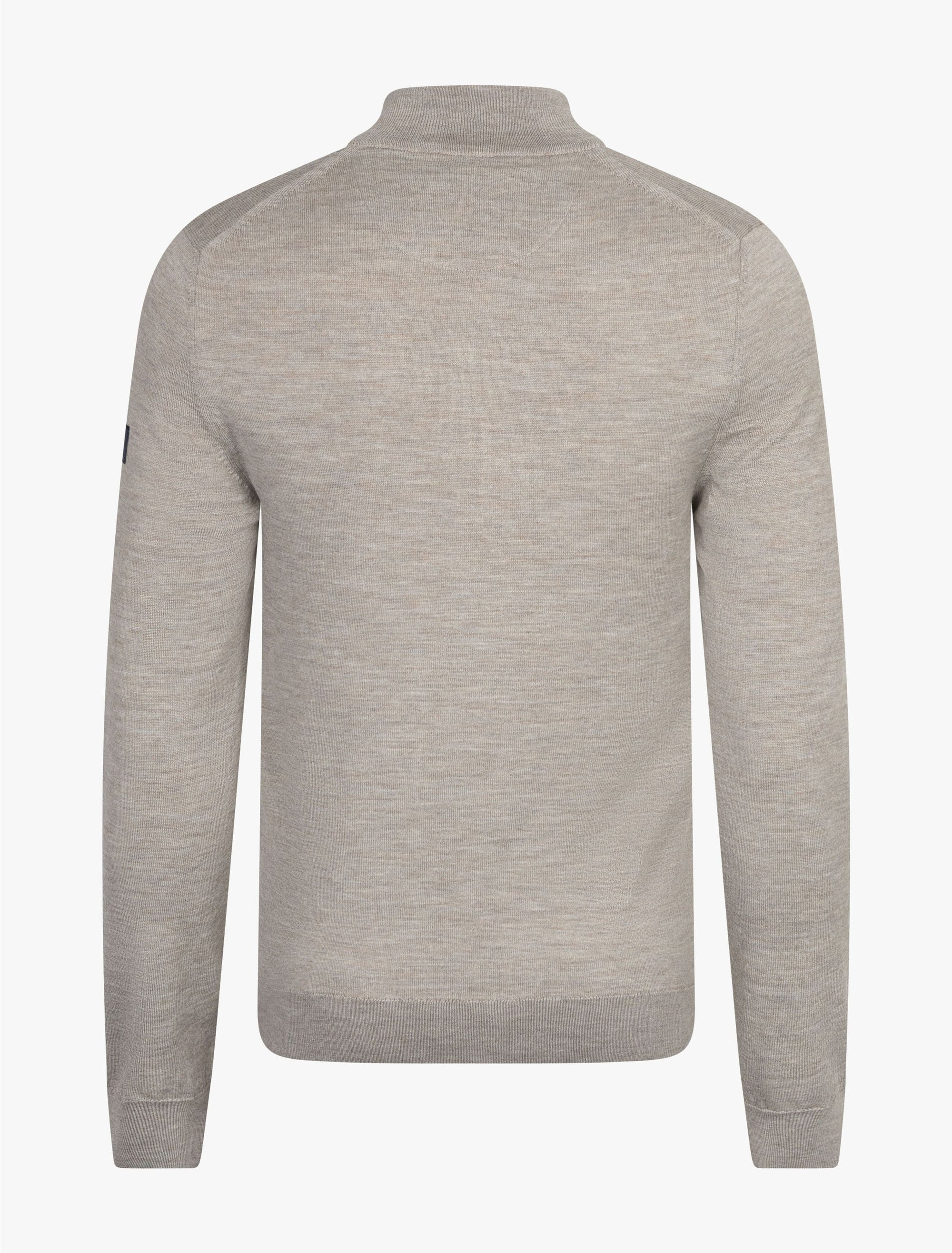 CAVALLARO PULLOVER MERINO HALF ZIP TRUI LIGHT TAUPE