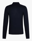 CAVALLARO PULLOVER MERINO ZIP POLO DARK BLUE