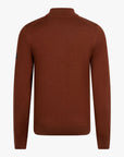 CAVALLARO PULLOVER MERINO HALF ZIP TRUI BURNT RED