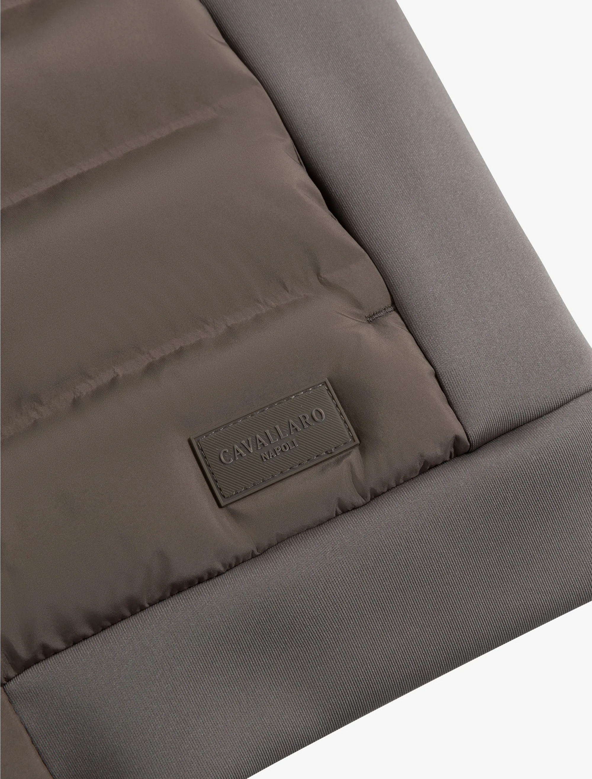 CAVALLARO BODYWARMER QUINTINO LINED DARK TAUPE