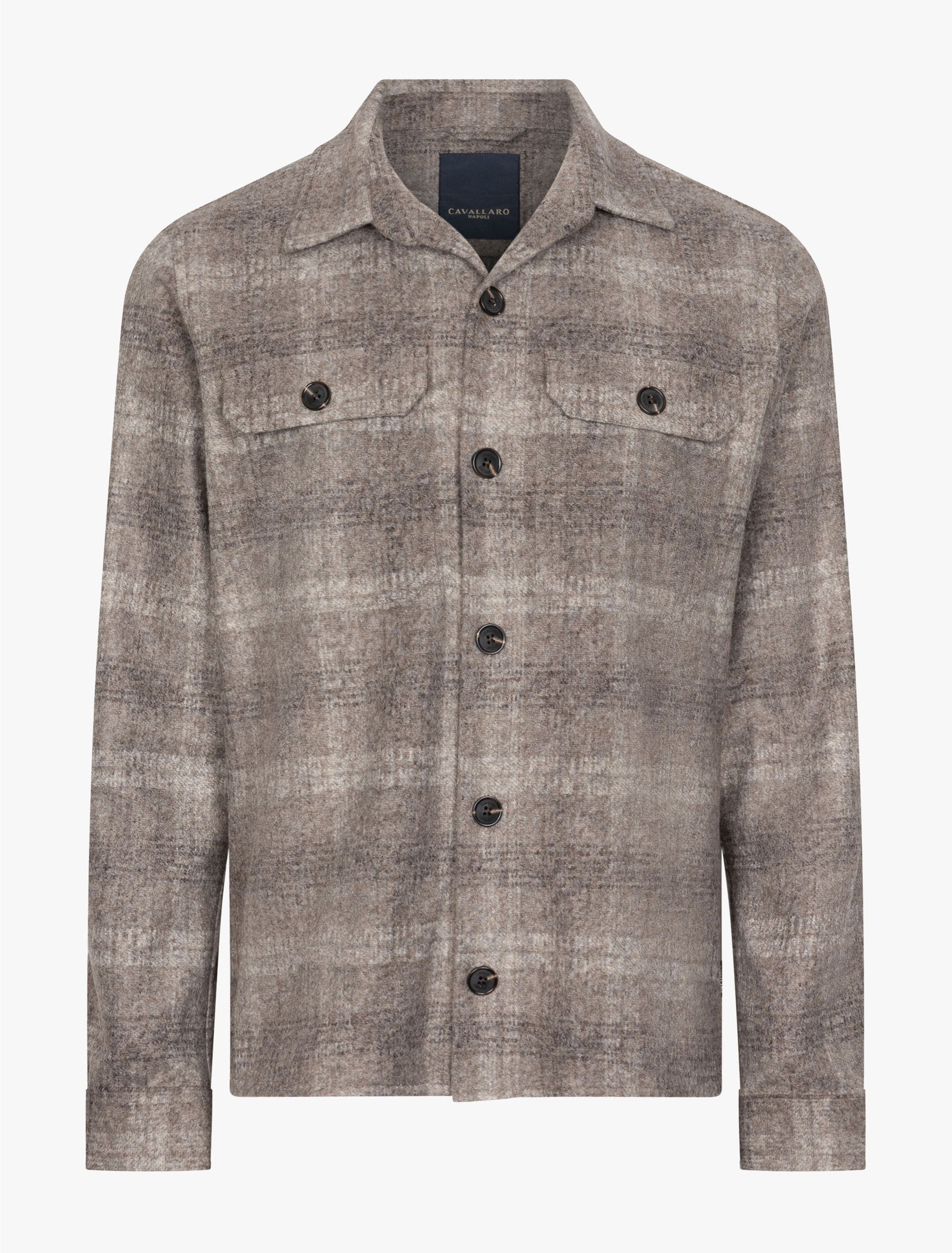 CAVALLARO OVERSHIRT SELVONI CHECK TAUPE