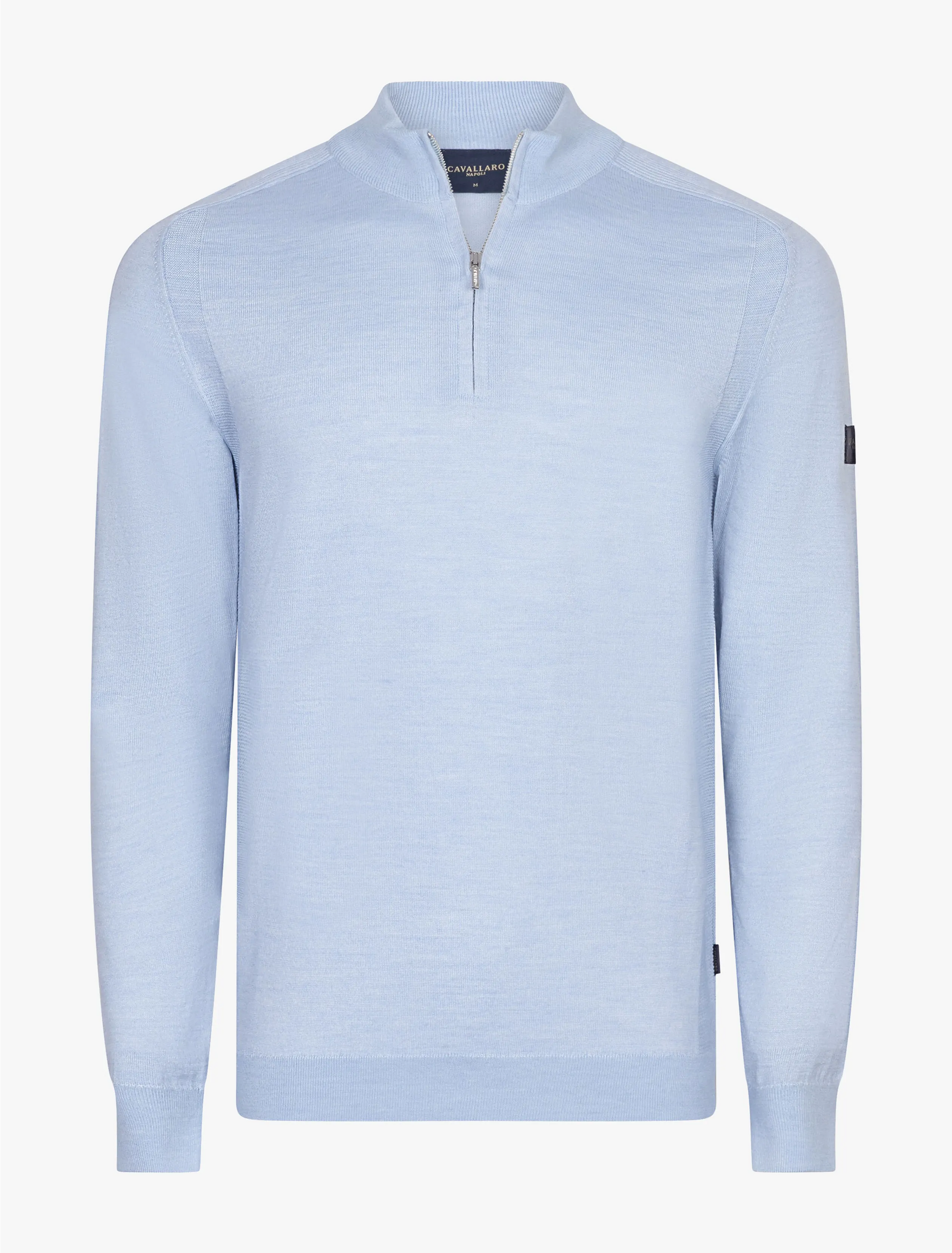 CAVALLARO PULLOVER PALIO HALF ZIP TRUI LIGHT BLUE