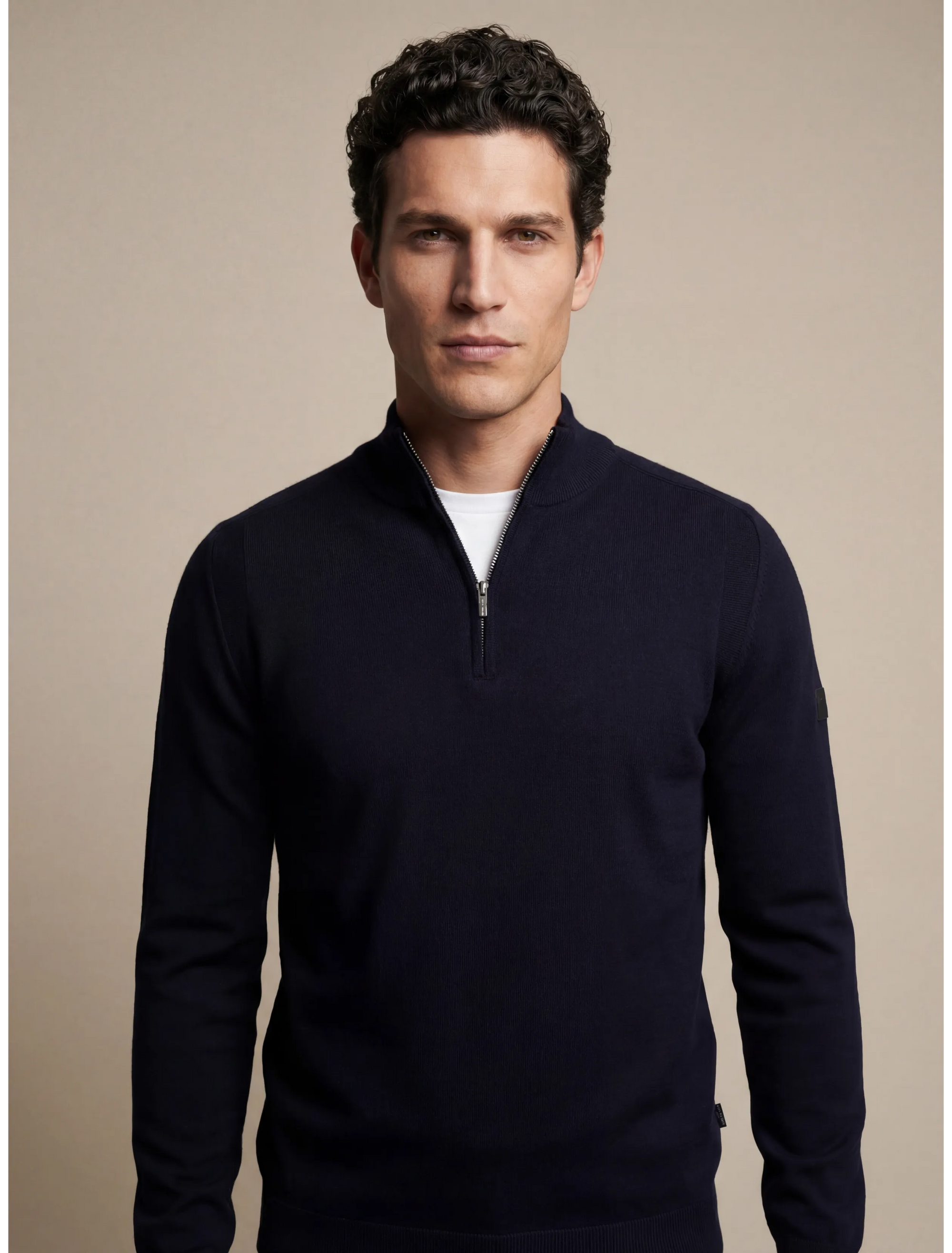 CAVALLARO PULLOVER PALIO HALF ZIP TRUI DARK BLUE
