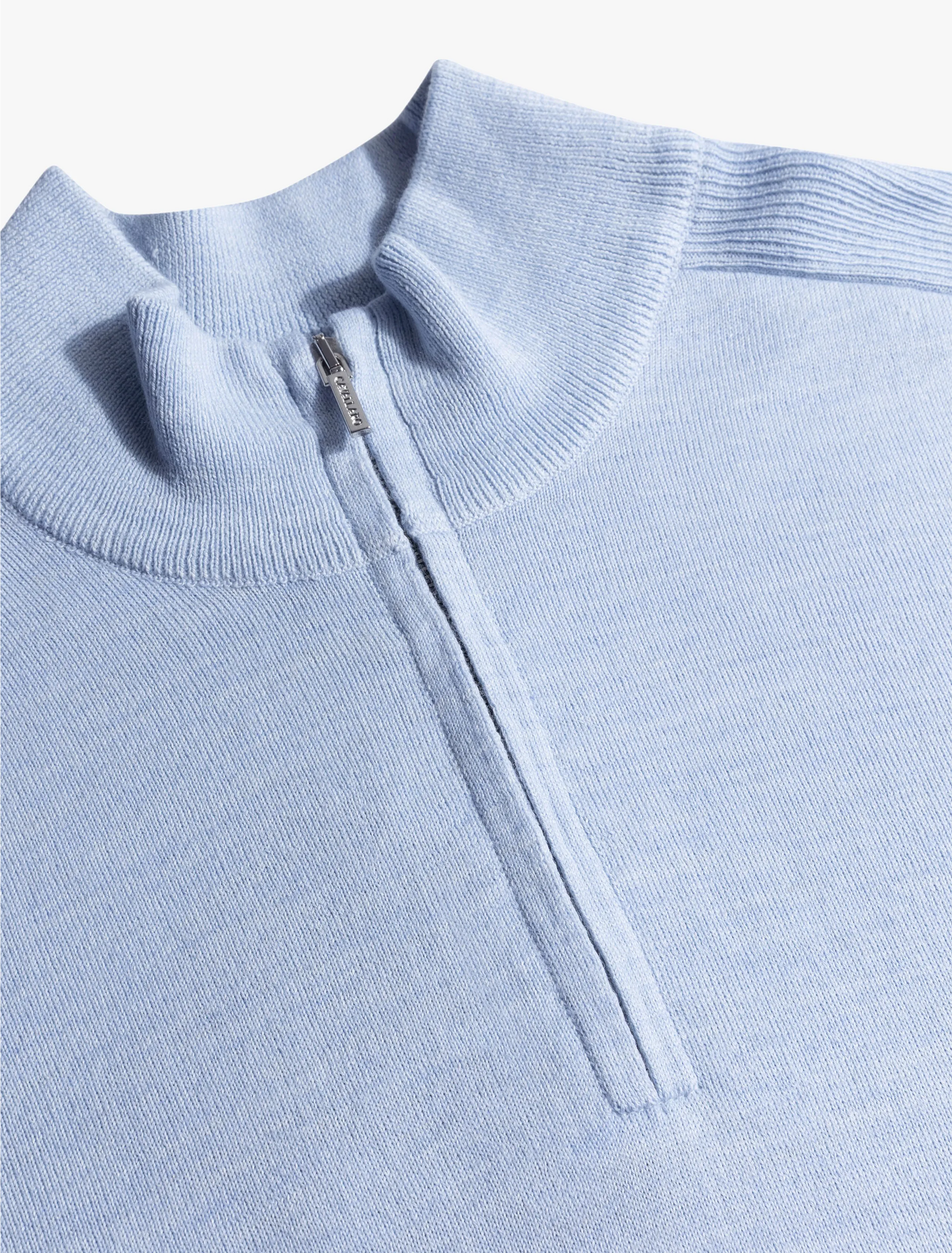 CAVALLARO PULLOVER PALIO HALF ZIP TRUI LIGHT BLUE